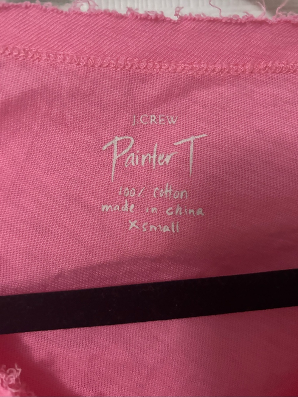 J Crew Pink Ruffle Front Tee - Picture 3 of 5